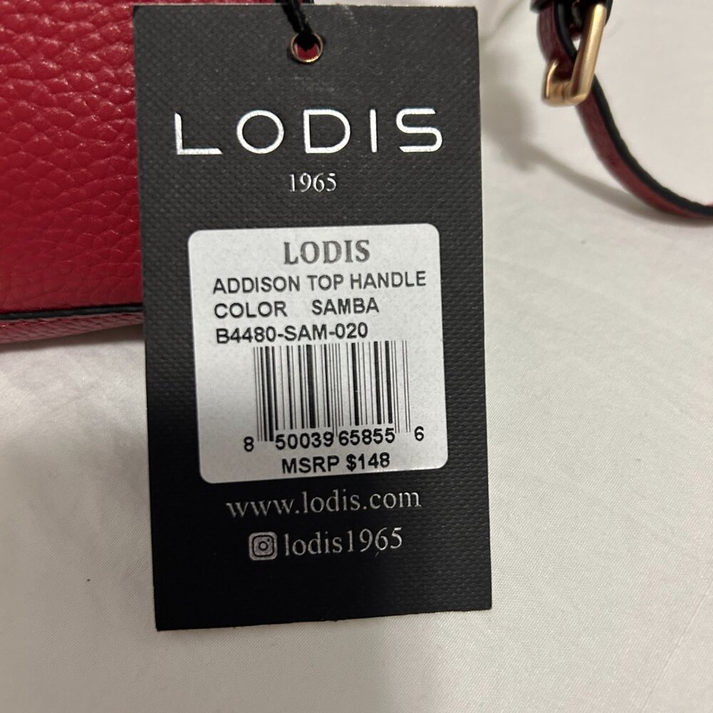 NWT! Women's Lodis "Addison" Red Designer Leather Mini Purse - Picture 7 of 16